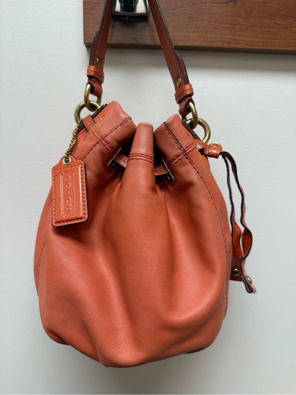Coach Peyton Burnt Orange Bucket